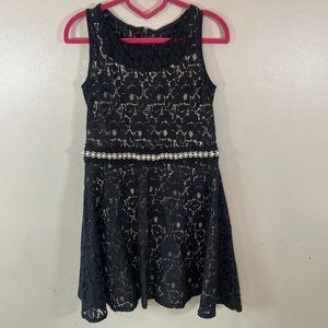 Un Deux Trois Lace Embellished Waist Dress